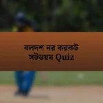 বলদশ নর করকট সটডয়ম Quiz